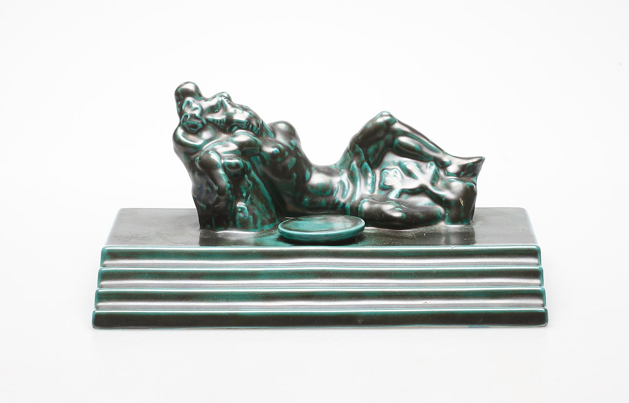 SKRIVBORDSUPPSATS, keramik, Ekeby, 1930-tal.