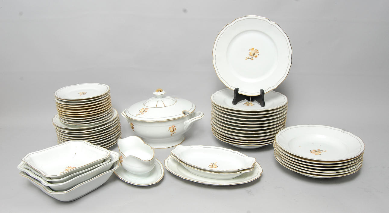 MATSERVIS, 56 delar, porslin, Hackefors, 1930-tal.