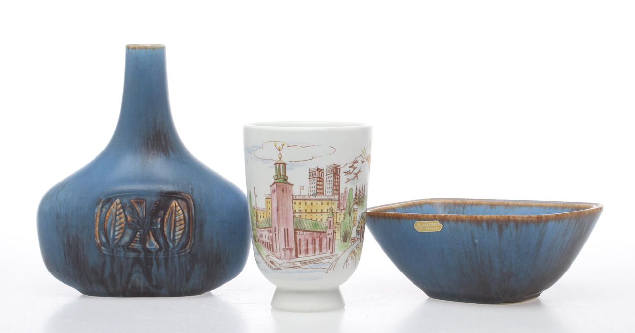 PARTI KERAMIK, 3 delar, Gunnar Nylund och Lars Thorén, Rörstrand.