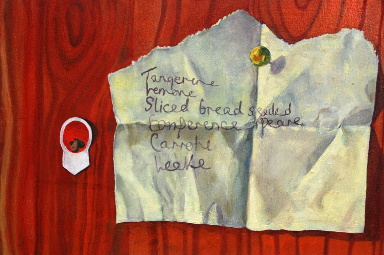 WILLA HILDITCH. "Essentials IV", Ölfarbe auf Karton, 2020.