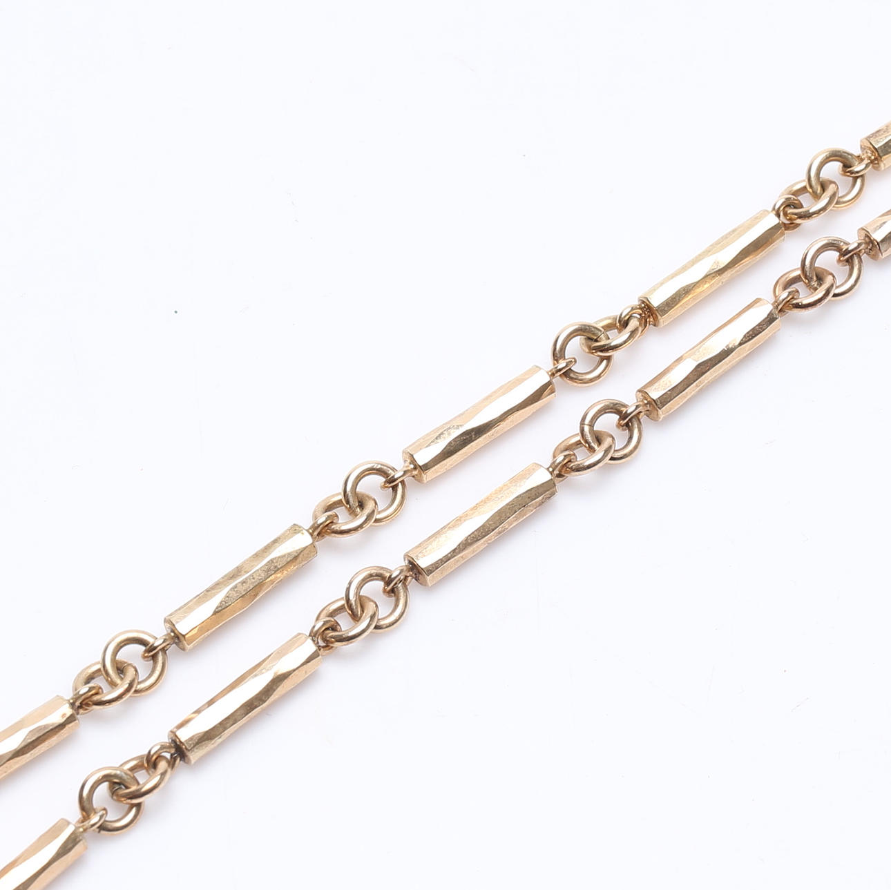 HALSKETTE, Silber, "Stäbchen".