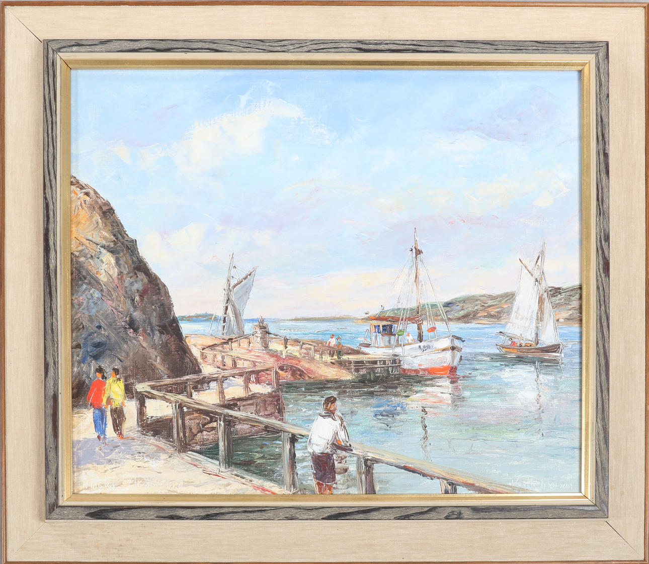 KURT ERIK HEINONEN. Oil on canvas, "Alaska-Strömstad" signed KE Heinonen.