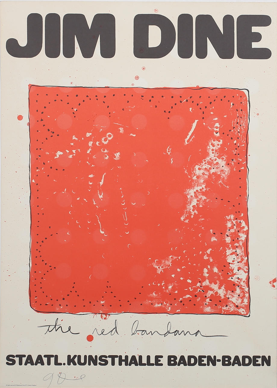 JIM DINE. Jime Dine. Färglitografi. Handsignerad J Dine.