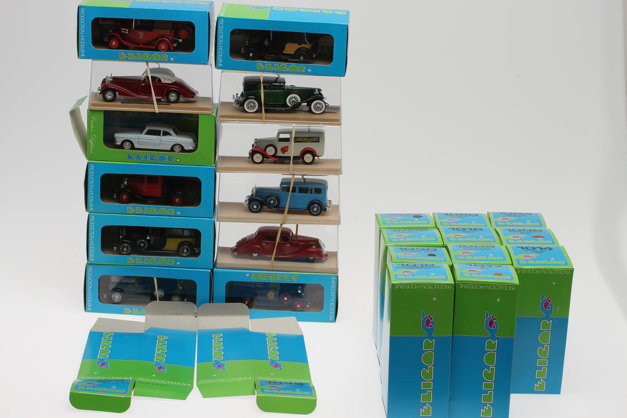 MODELLBILAR ELICOR 23 stycken mestadels ORIGINALKARTONGER.