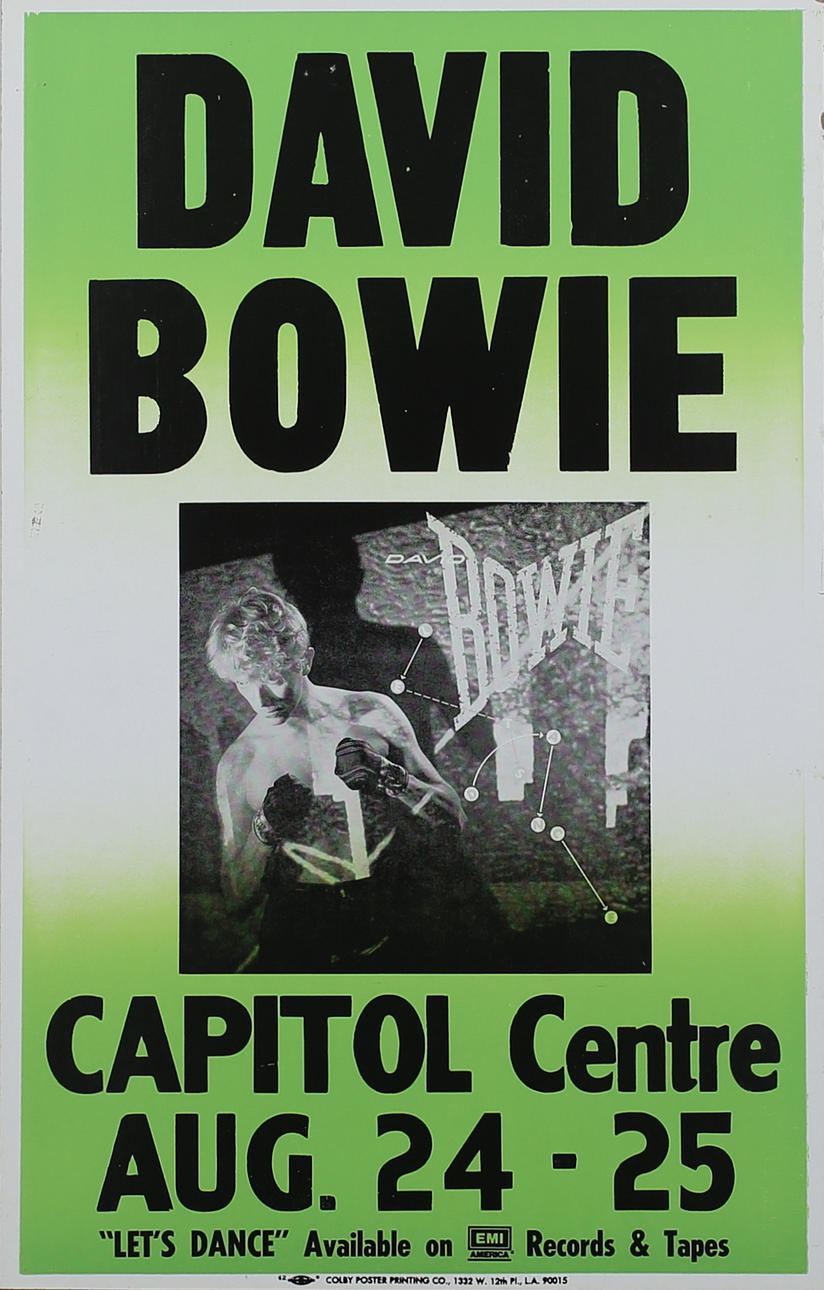 AFFISCH David Bowie, Capitol Centre, 1983.