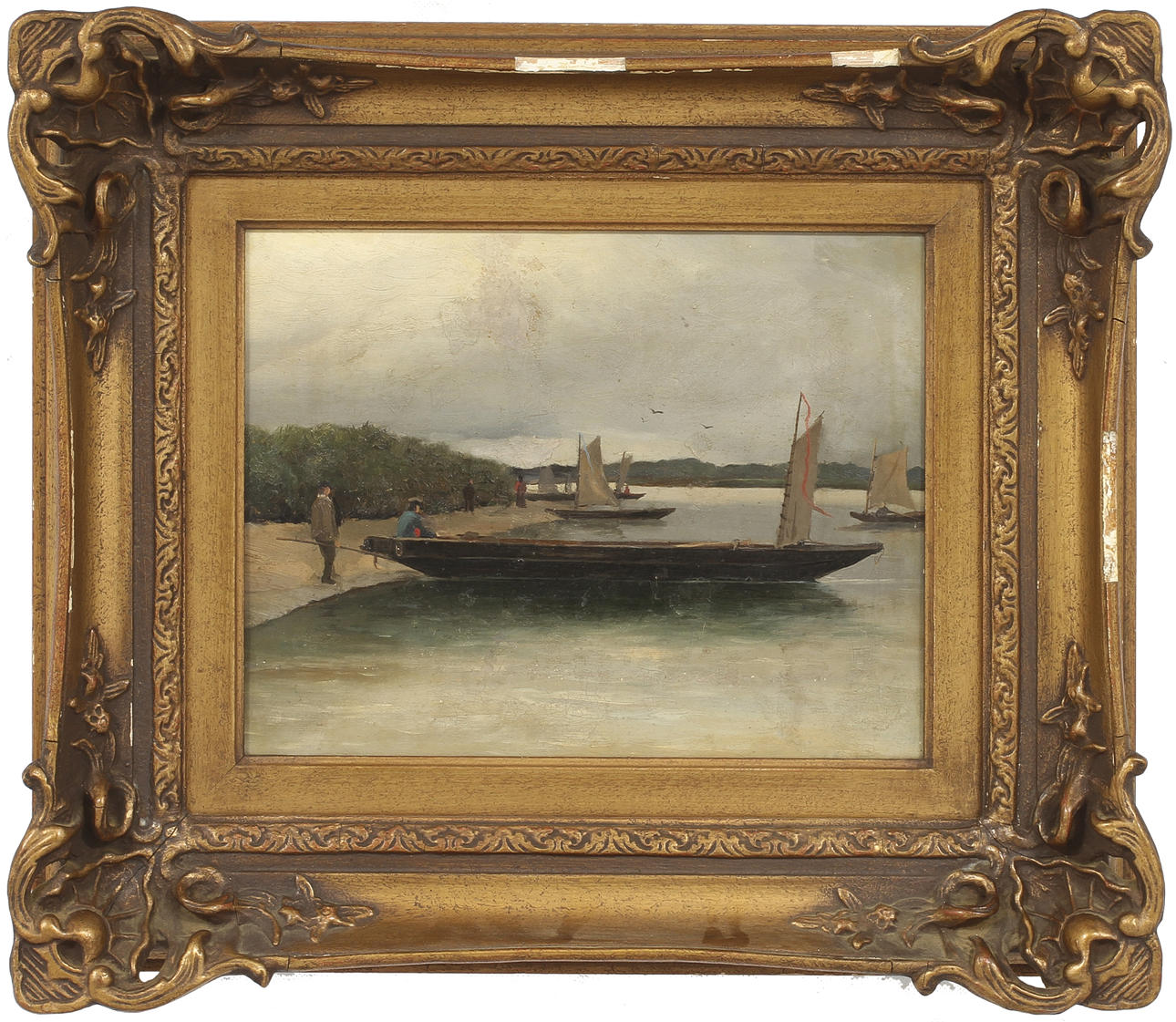 OKÄND KONSTNÄR. Olja på duk, 18/1900-tal.