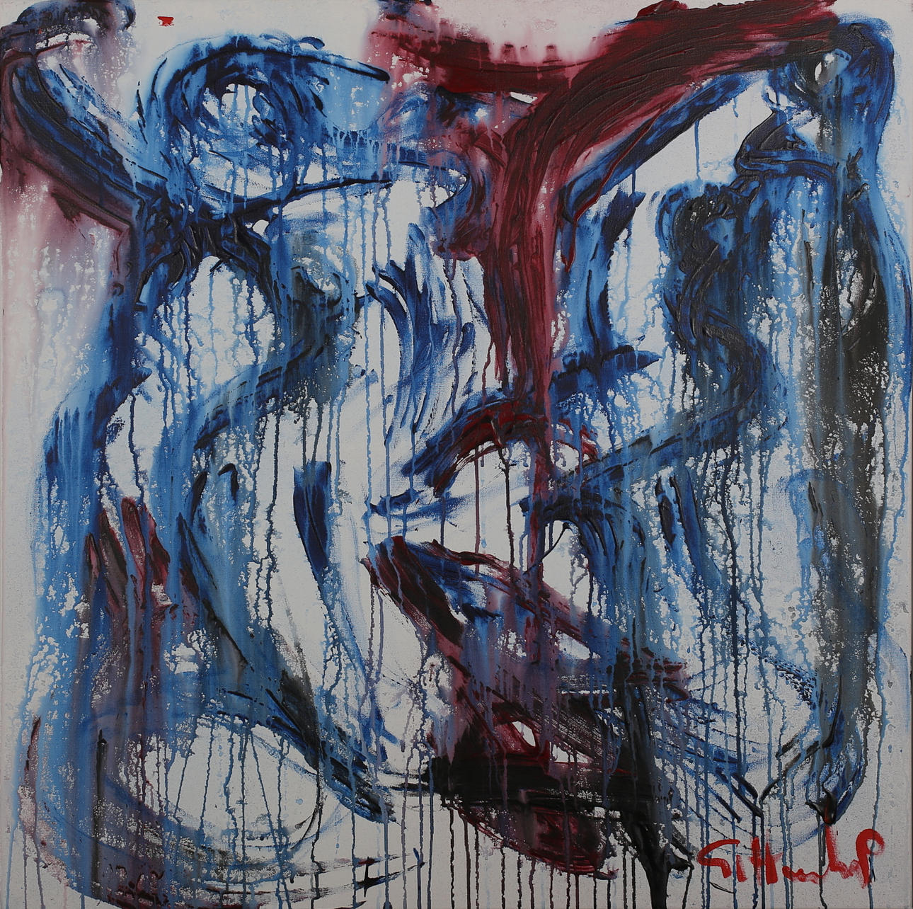 GÖRAN HAUSENKAMP. Modeller. Akryl på duk. Signerad G Hausenkamp.