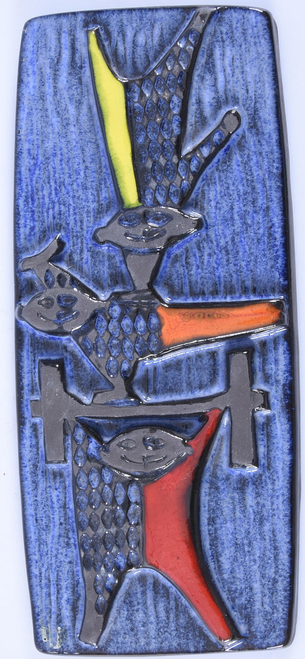 VÄGGRELIEF, keramik, Jie.