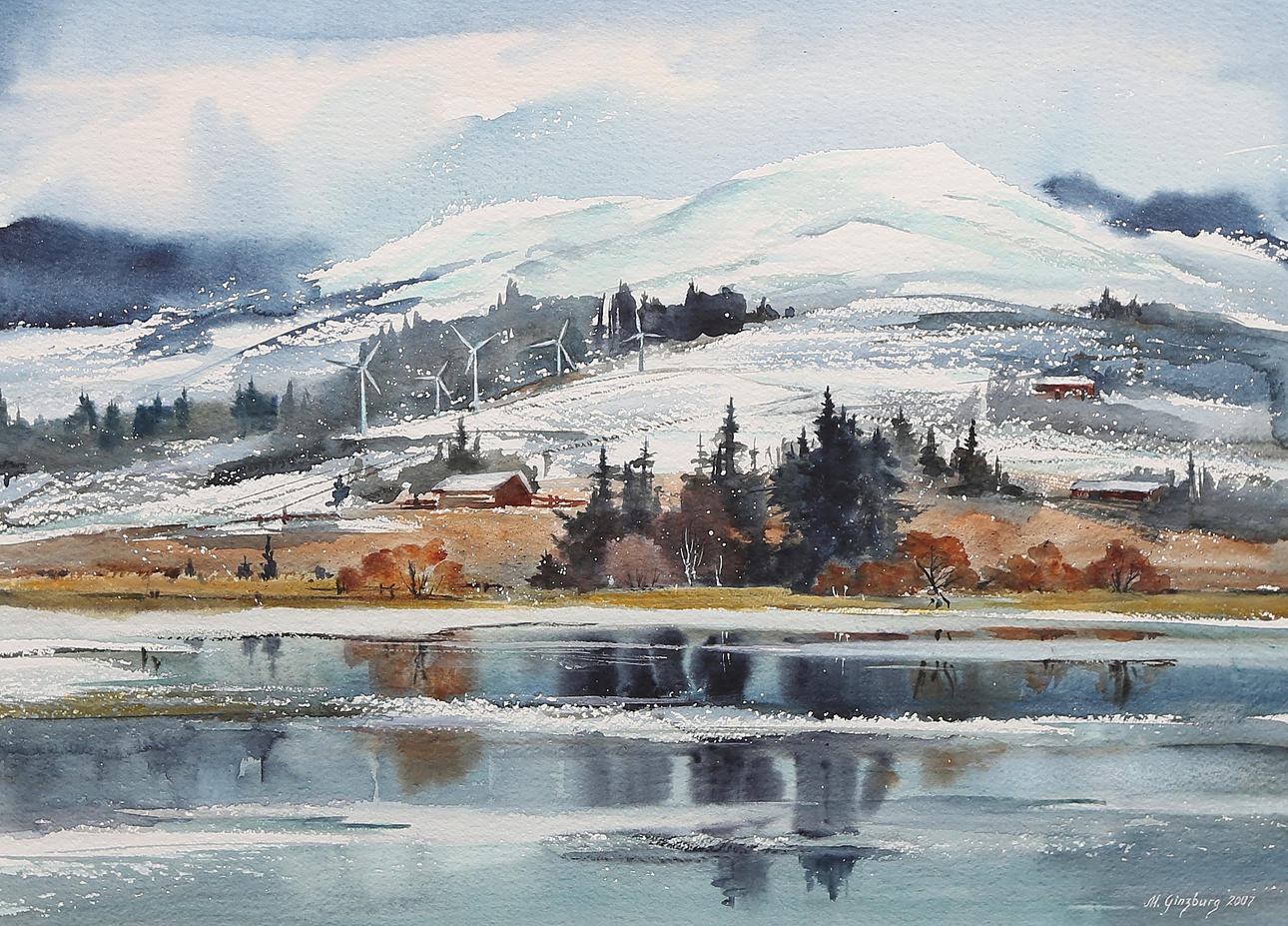 MARIA GINZBURG. Watercolor, signed and dated 2007.
