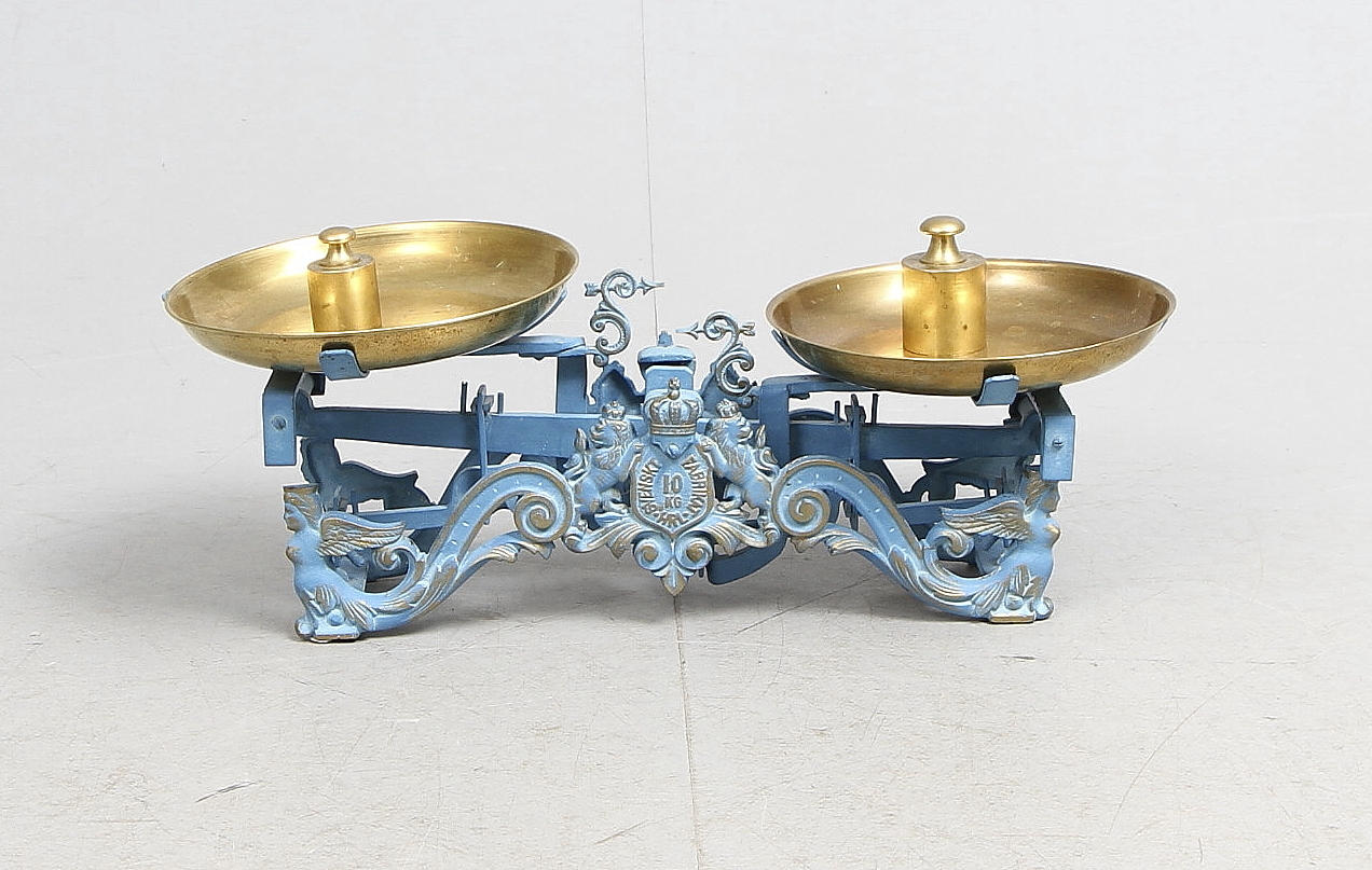 TORGVÅG med vikter, tidigt 1900-tal.