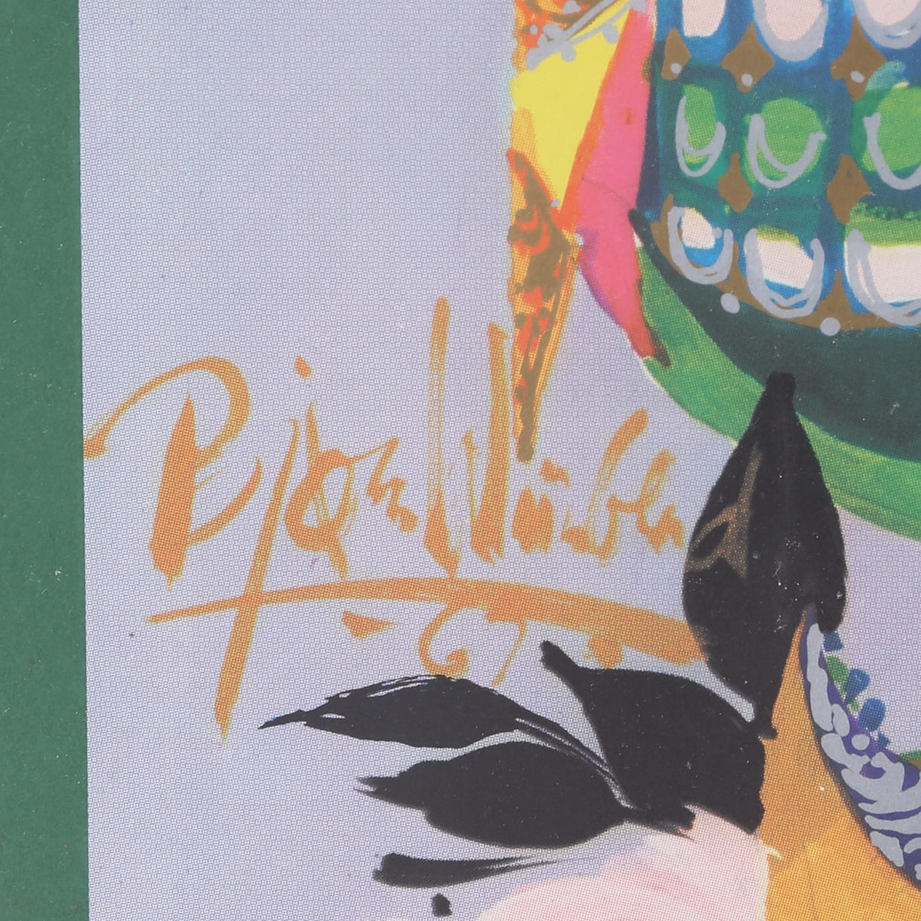 Bjørn Wiinblad 大判ポスター 1968年 サイン入り 額装済み BJÖRN WIINBLAD. Poster, signed in print. Art - Other - Auctionet