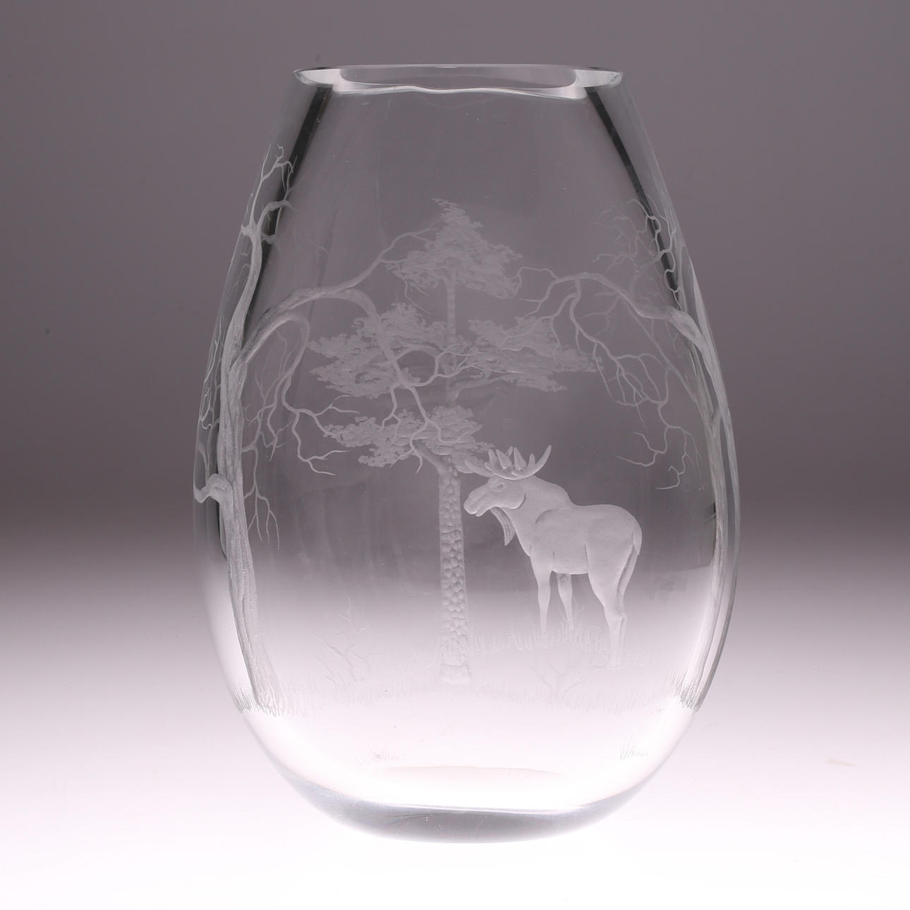 VAS, glas, TR glasgravering, Ekenäs, signeret.