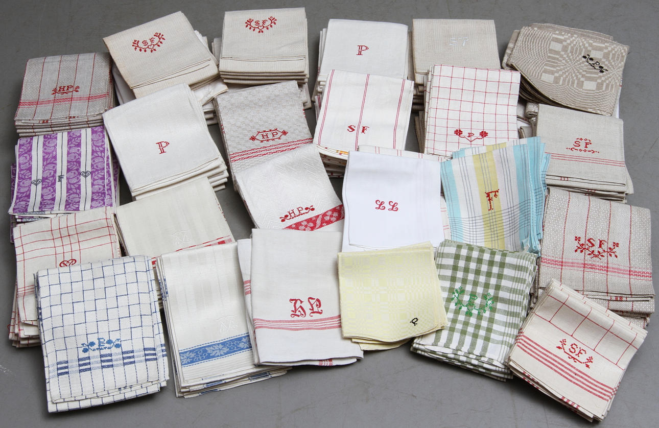 LINNEHANDDUKAR, Större parti.