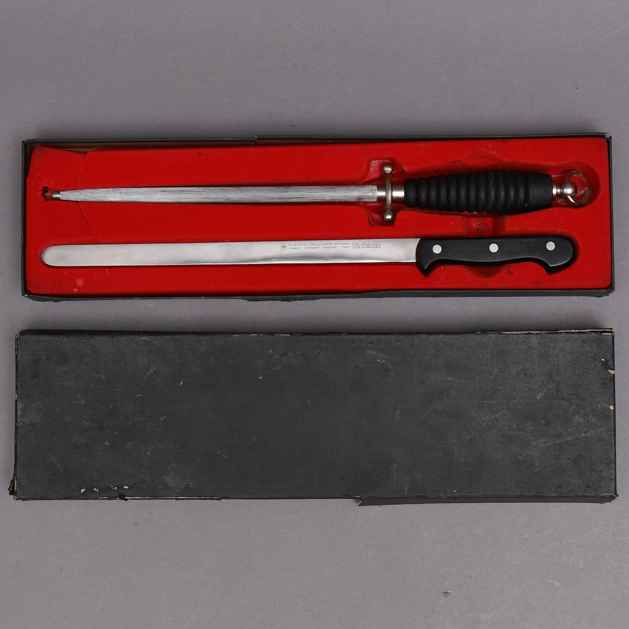 KNIFE & GRINDING STEEL, Trident, Dreisackwerk, Solingen, Germany