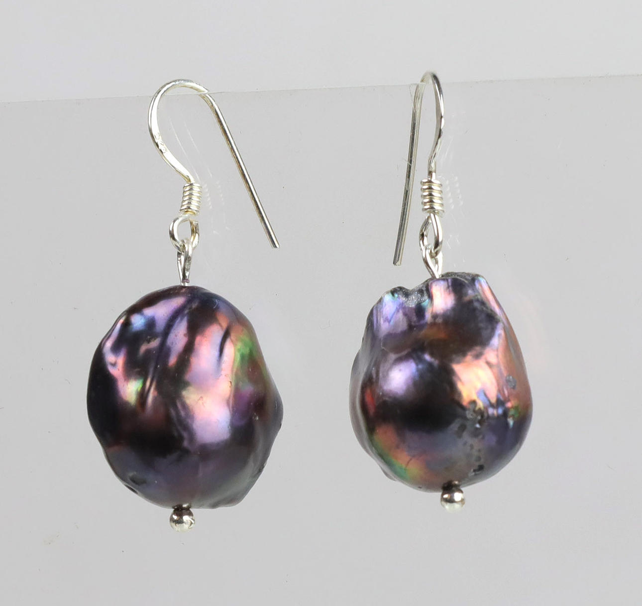 PEARL EARRINGS, DRAGON PEARLS, SILVER 925.