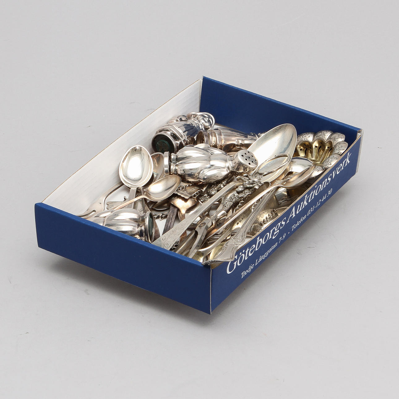 PARTI SILVER, 26 delar, 1800/1900-tal. Ca 500 gram.