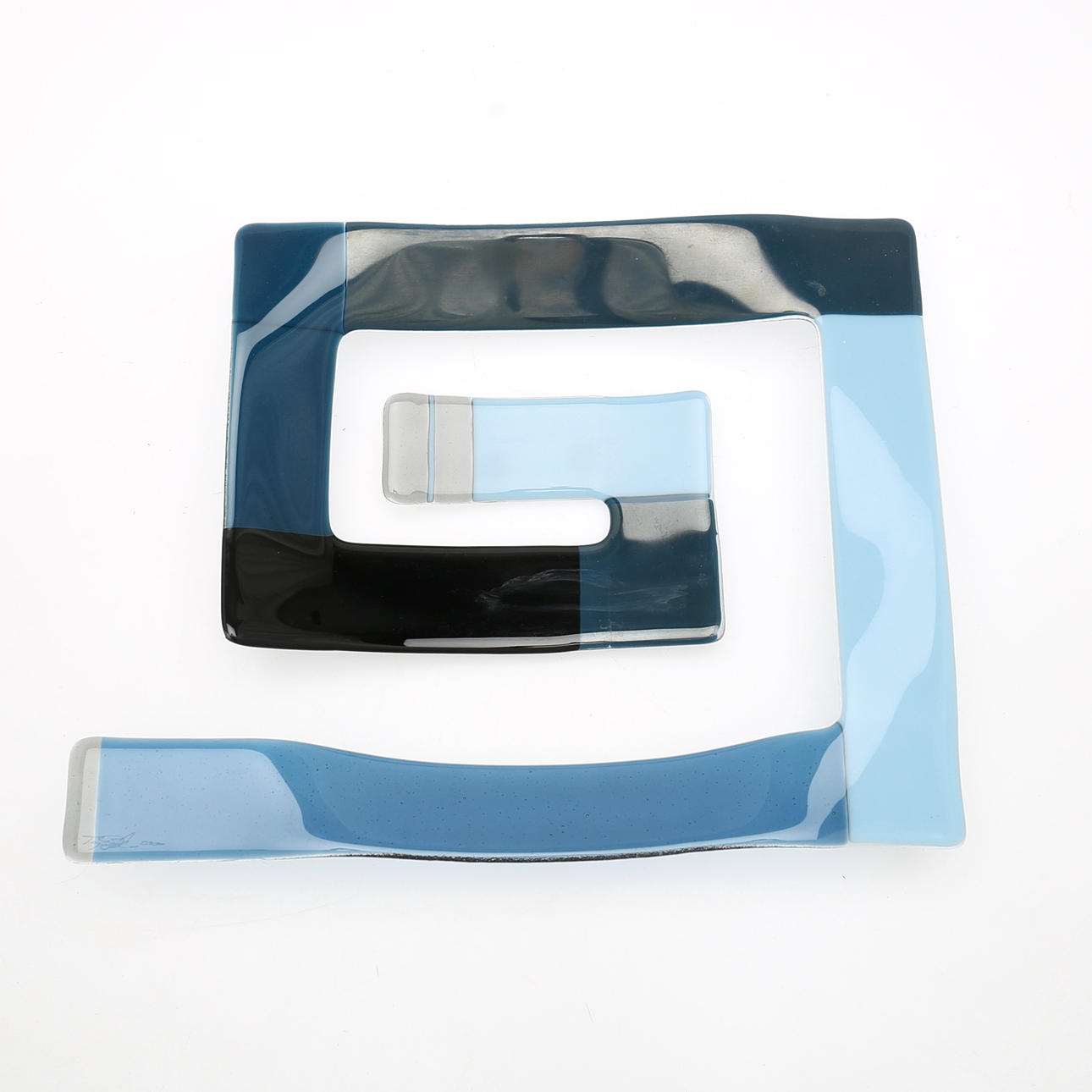 GLASS BOWL, 2000s, signed.