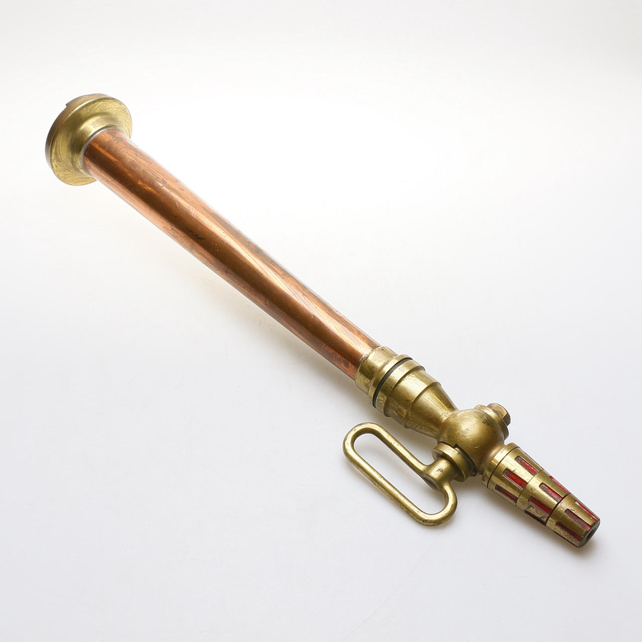 NOZZLE, for fire hose, Copper and brass, 1900s.