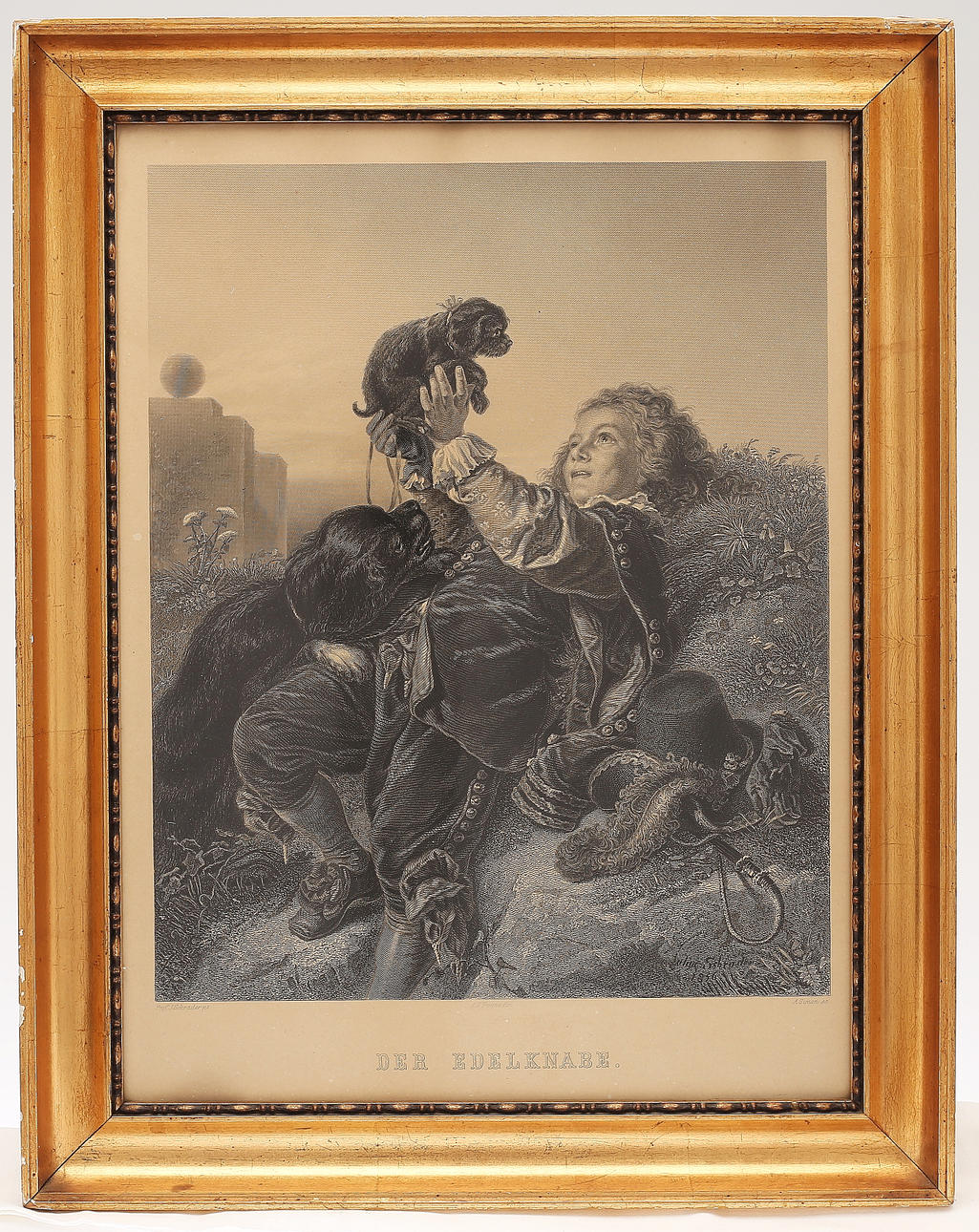 GRAPHIC SHEET, "Der Edelknabe" signed in print.