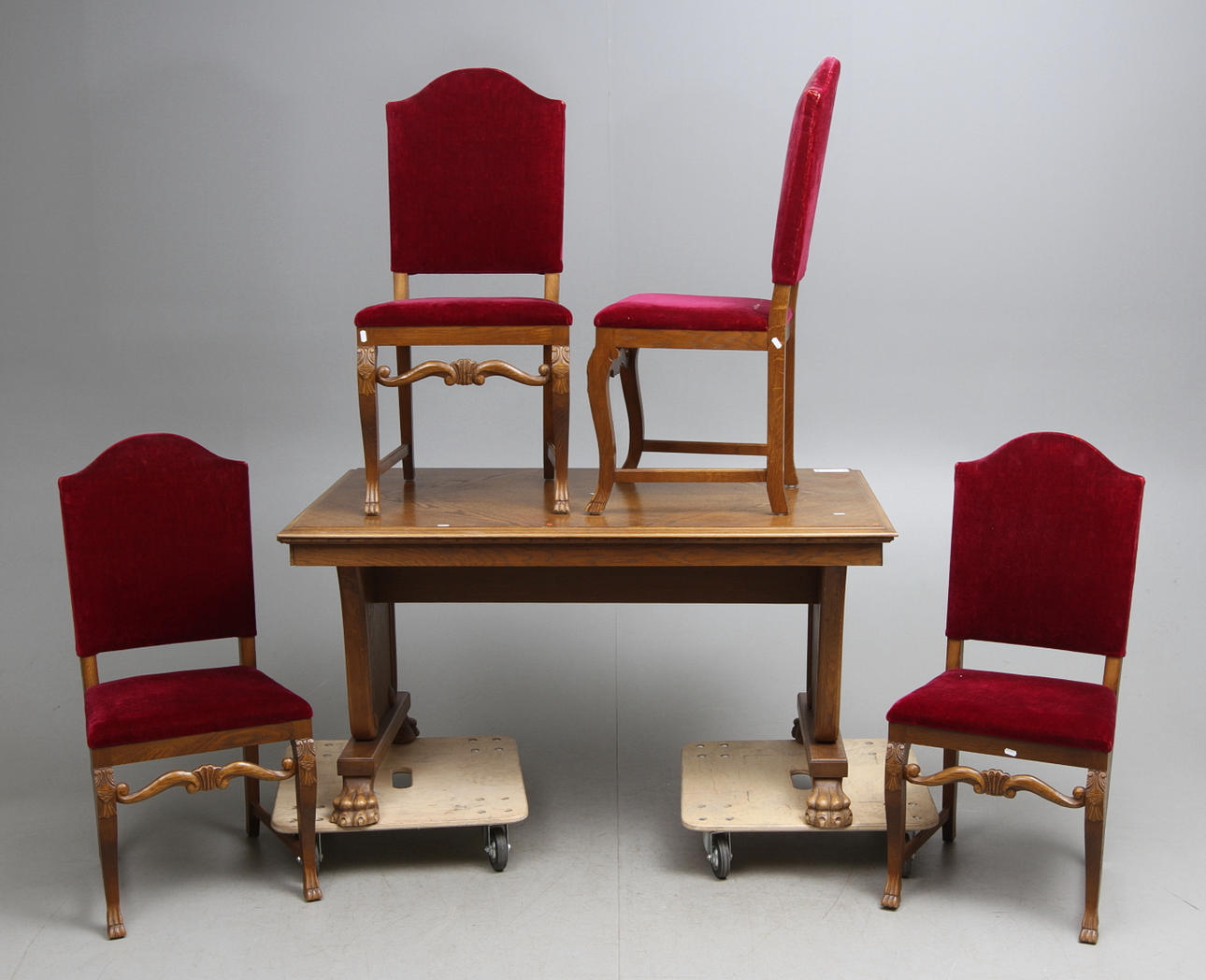 MATSALSGRUPP, 5 delar, barockstil, 1900-talets första hälft.