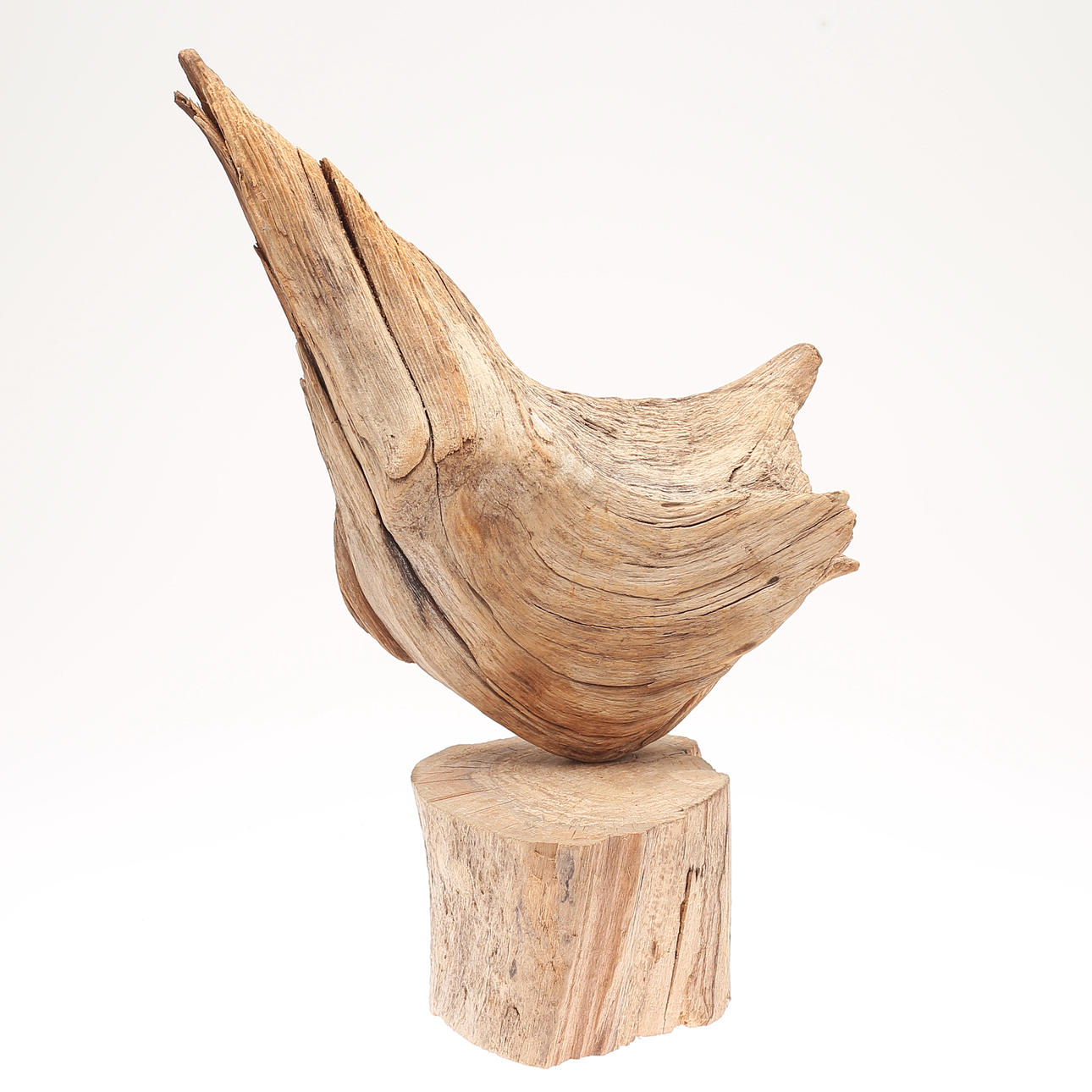 SKULPTUR af drivtømmer.