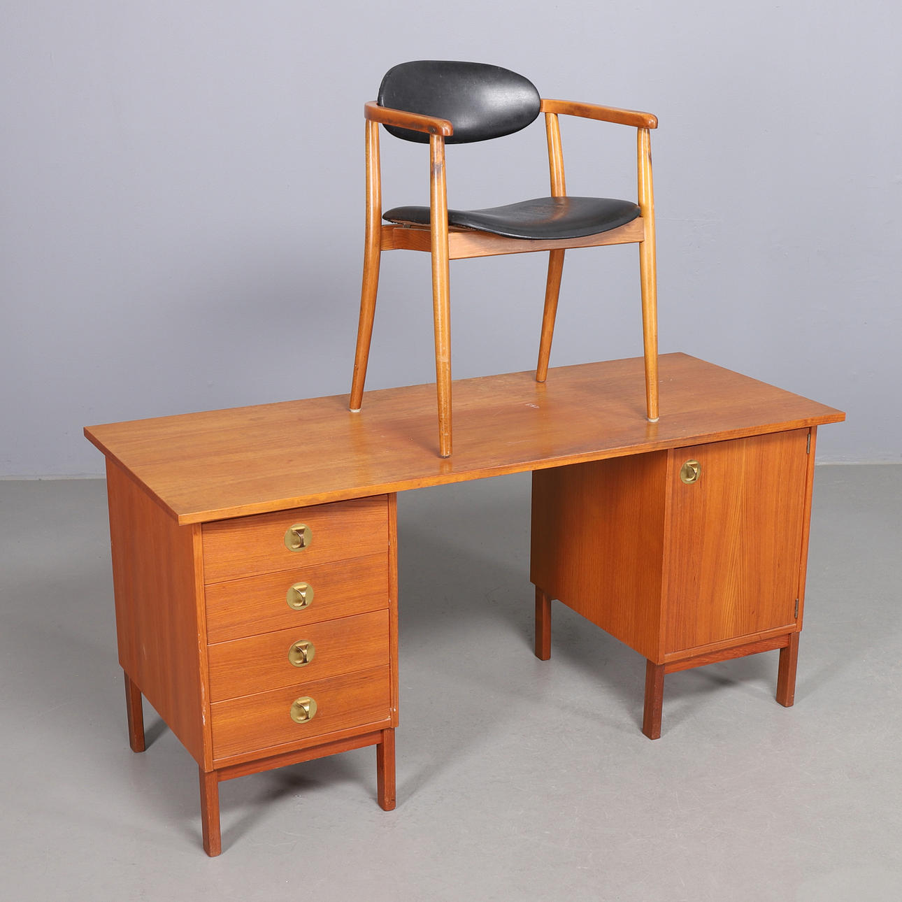 SKRIVBORD & STOL,1950/60-tal.