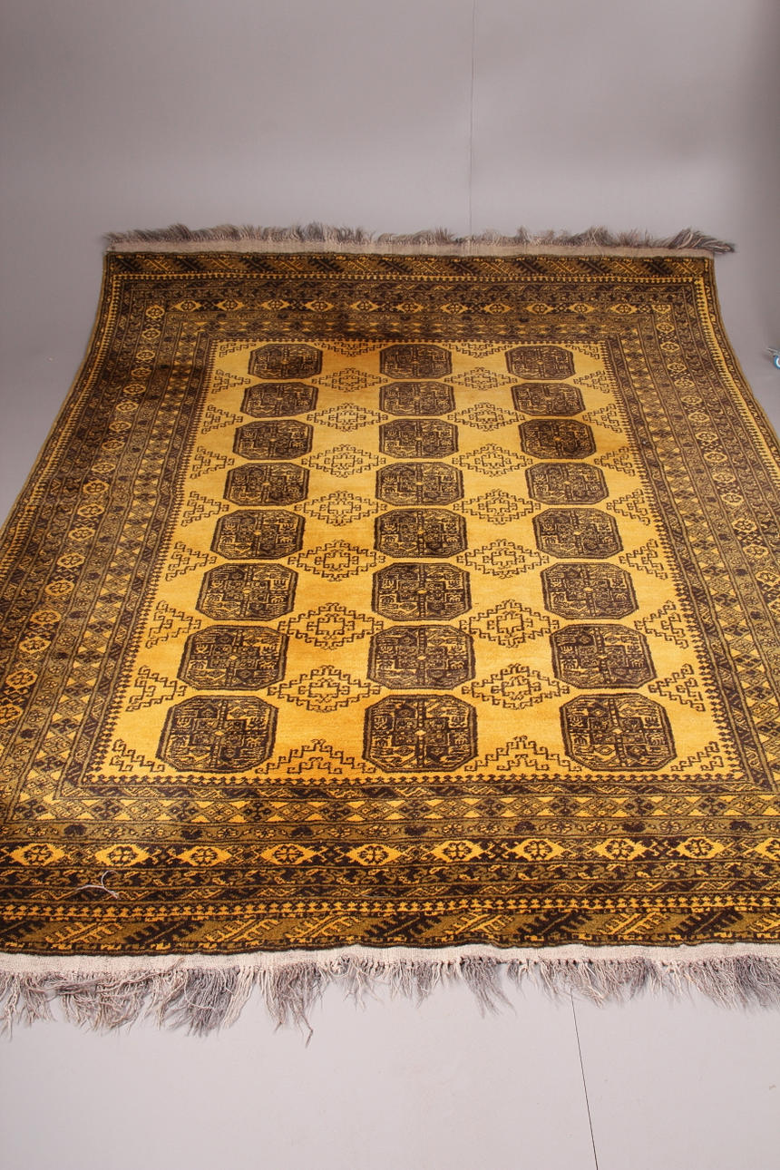 MATTA, Afghan, guld, 288x203 cm.