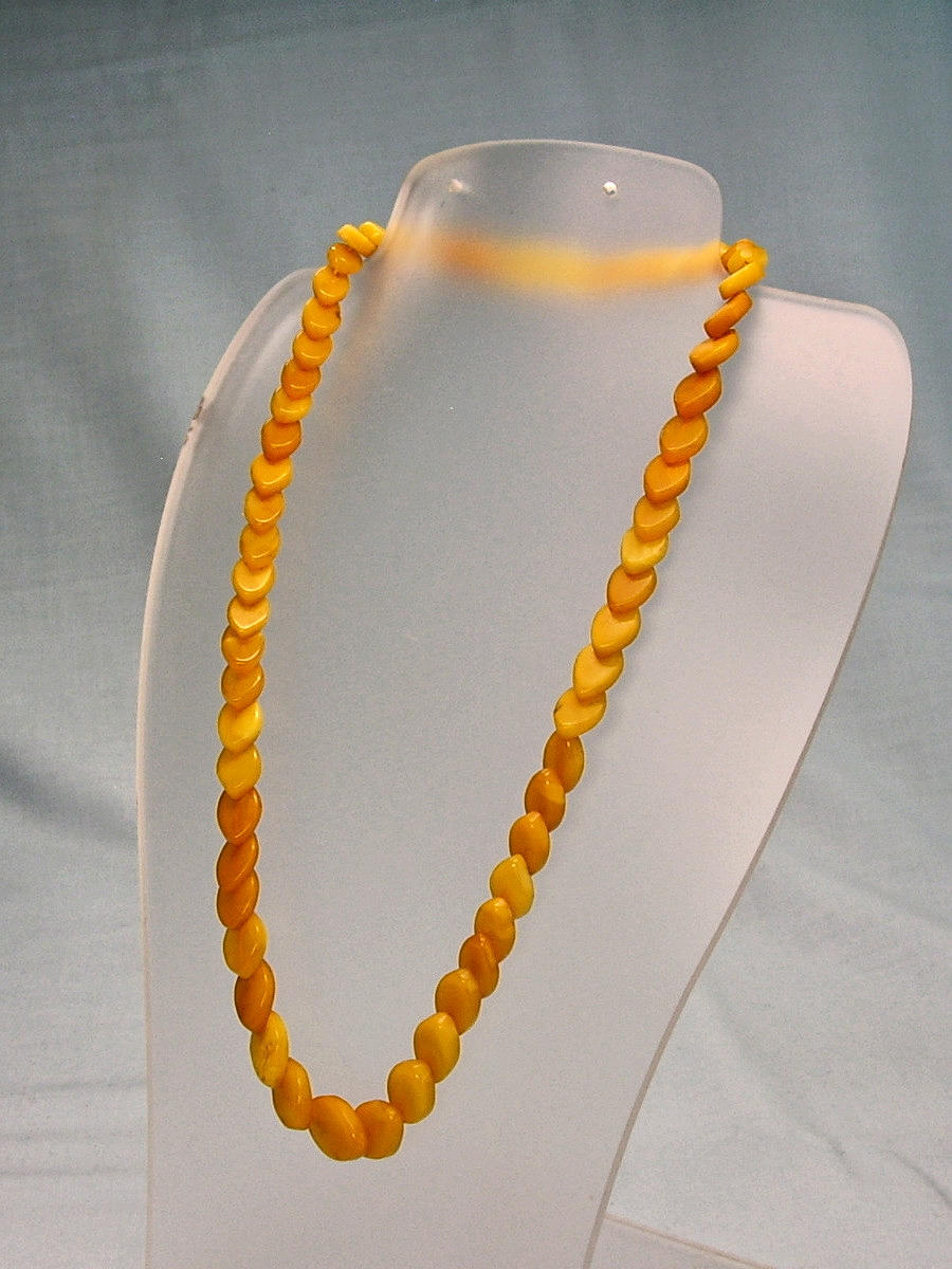 BERNSTEIN KETTE ANTIK BUTTERSCOTCH-BERNSTEIN.