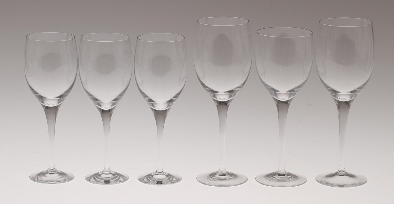 GLASSERVISDELAR, 12 delar, "Illusion", Nils Landberg, Orrefors, 1900-tal.