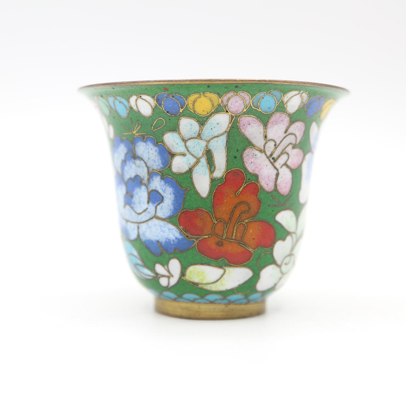 CLOISONNE MINIATUR ÜBERTOPF CHINA.