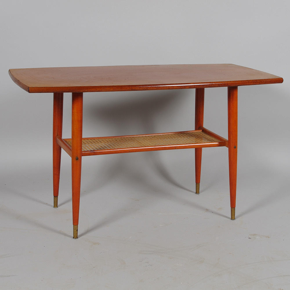 SOFFBORD, mahogny med näthylla, 1960-tal.