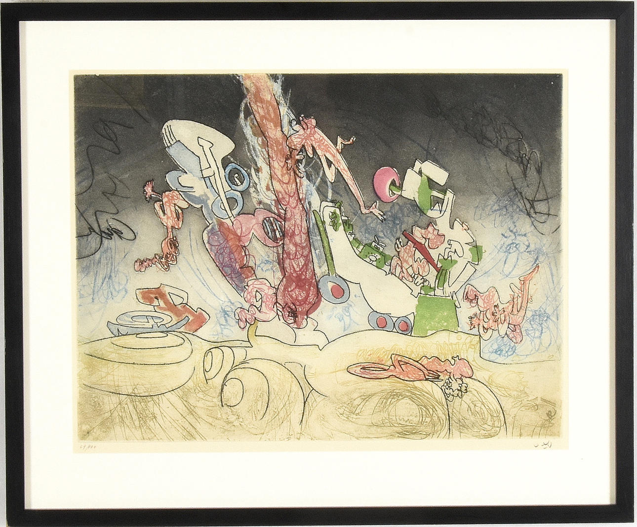 ROBERTO MATTA. Värisyövytys.