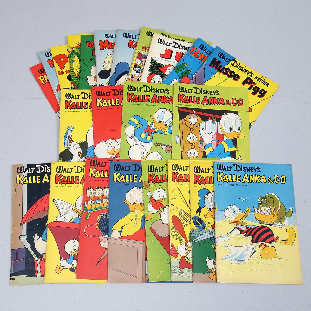 ANDERS AND. Tegneserie, årgang 1955.