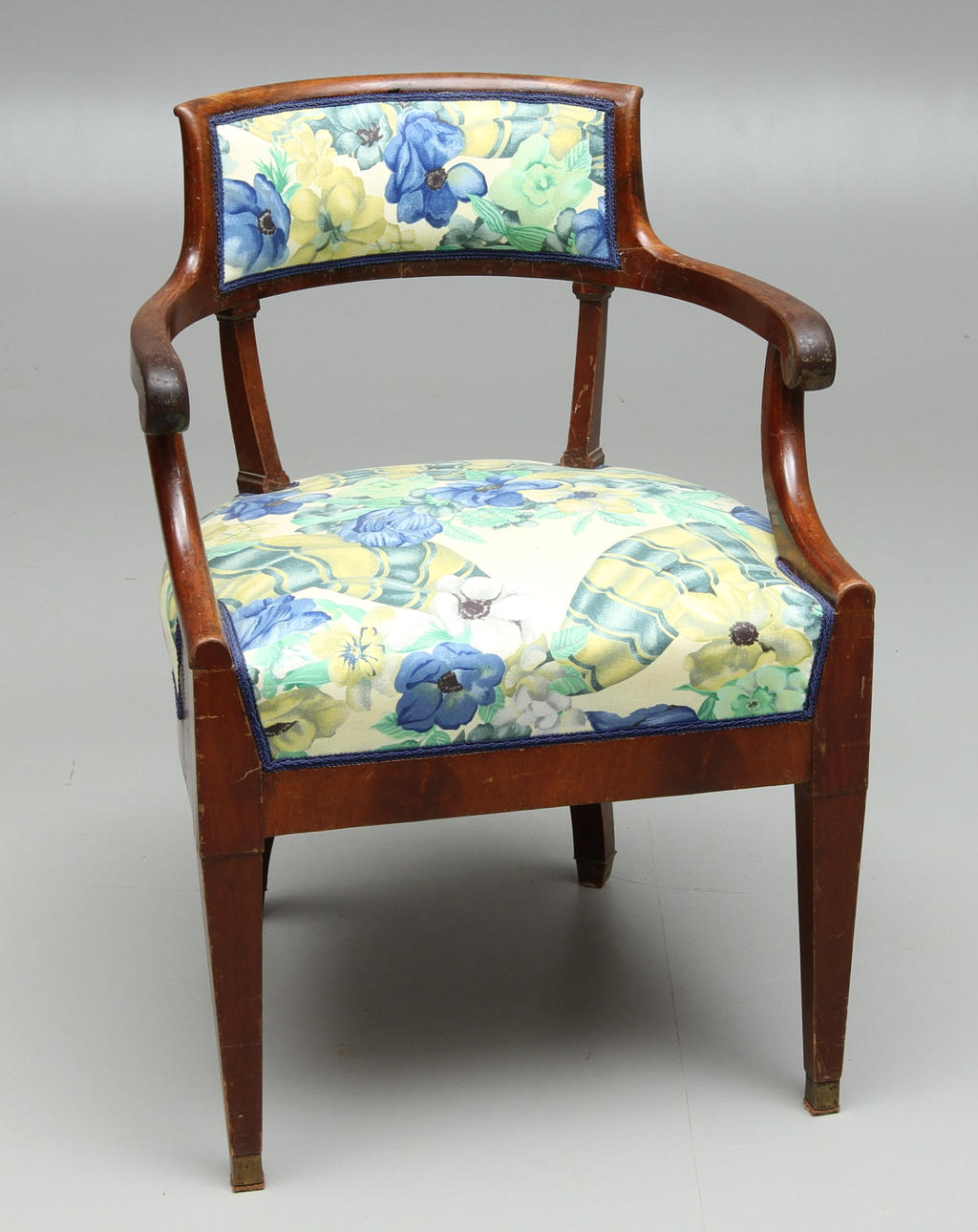 KARMSTOL, mahogny, 1800-tal.