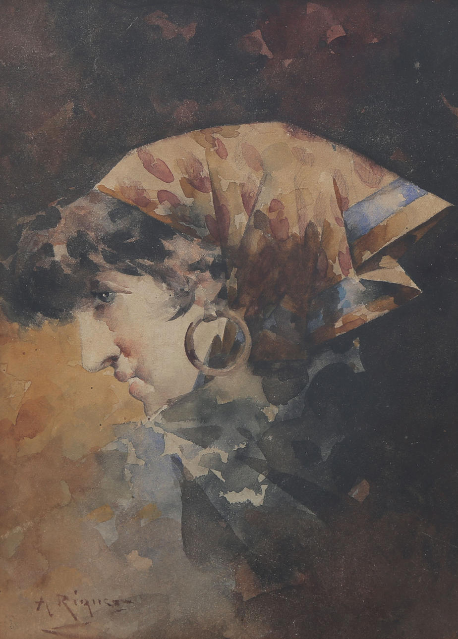 ALEXANDRE DE RIQUER. Una joven.