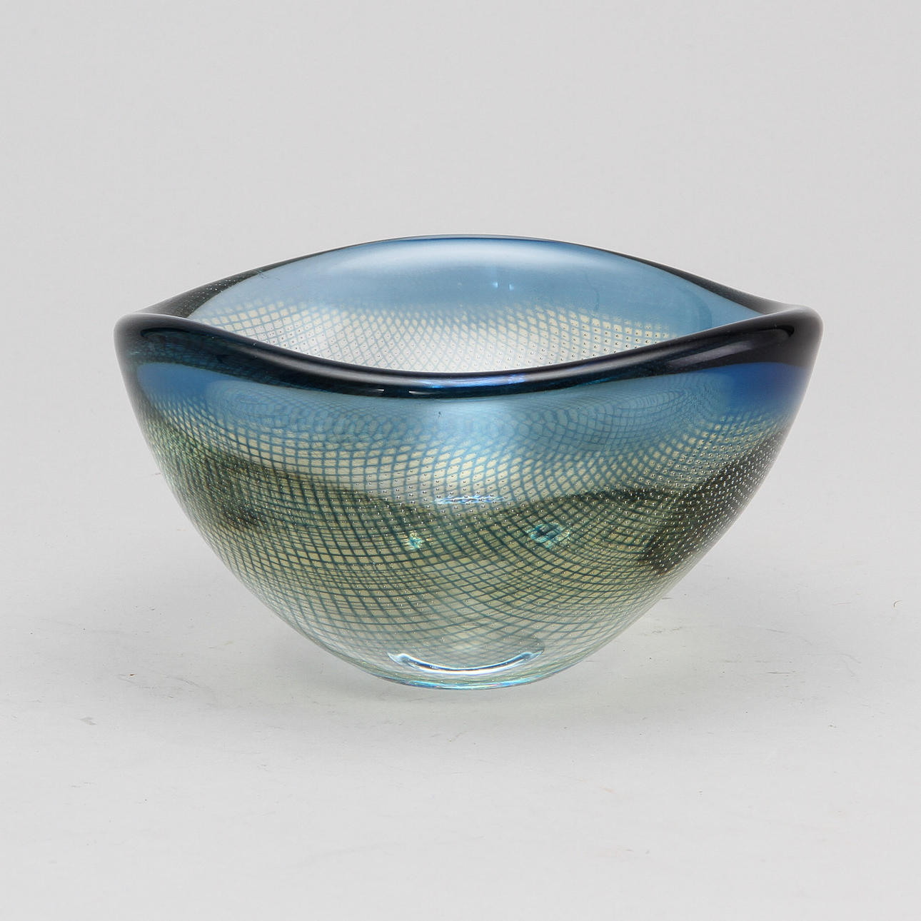 SKÅL "KRAKA", glas. Sven Palmqvist, Orrefors 1955. Signerad.
