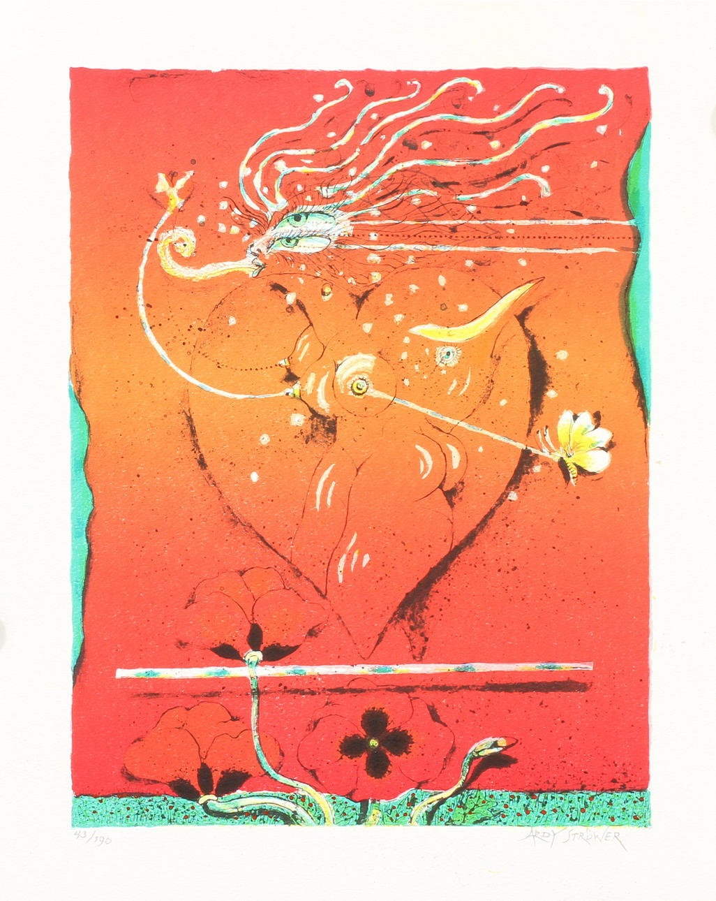 ARDY STRÜWER, litografi, sign o numr 43/190.