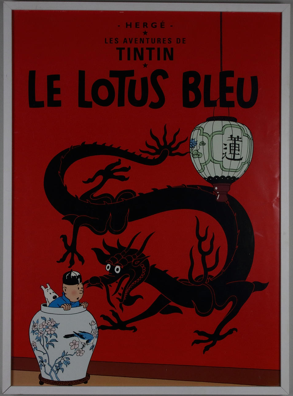 TINTIN, "Le Lotus Bleu", plakat, offsettryk.