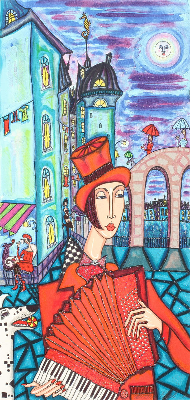 ANGELICA WIIK, litografi, sign, HC.