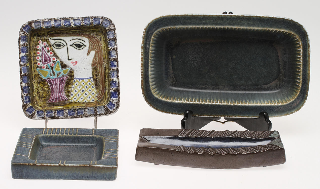 FAT, 4 st, keramik, Rörstrand, Upsala-Ekeby och Nittsjö.