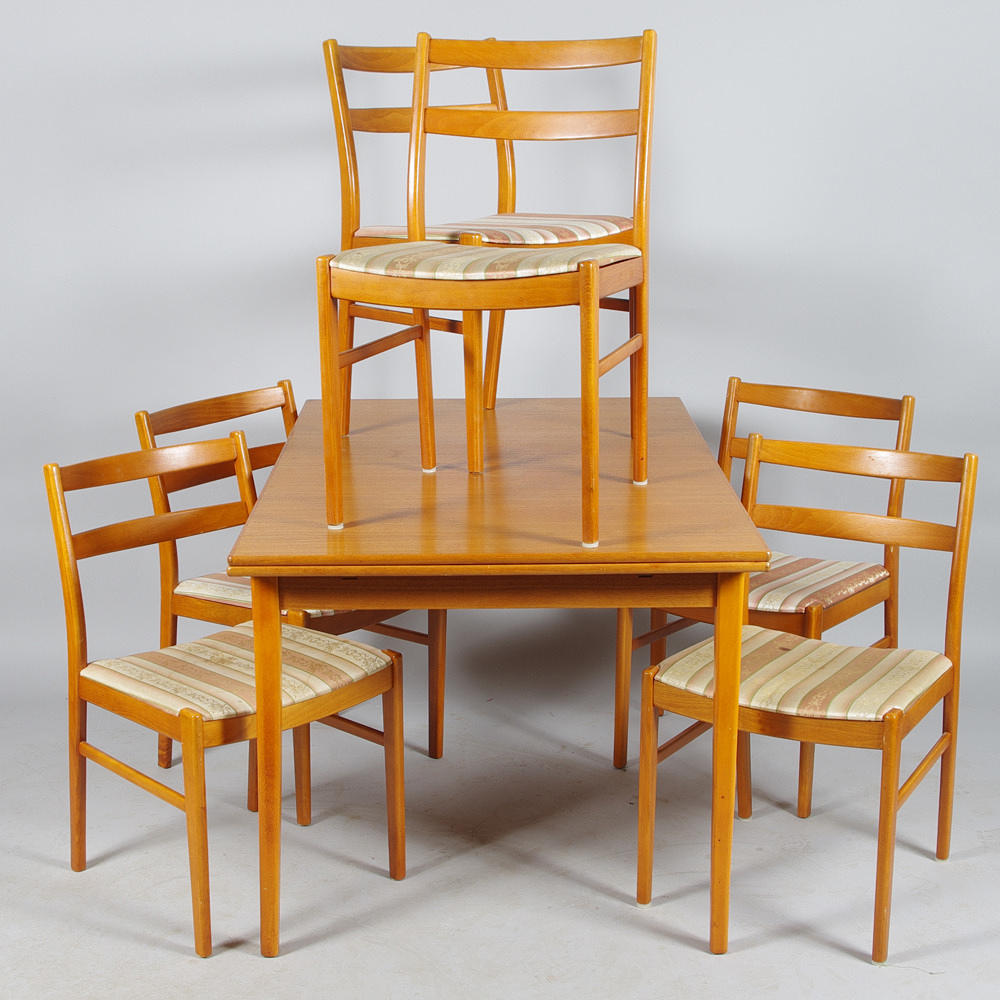 MATSALSGRUPP, teak, 1960-tal.