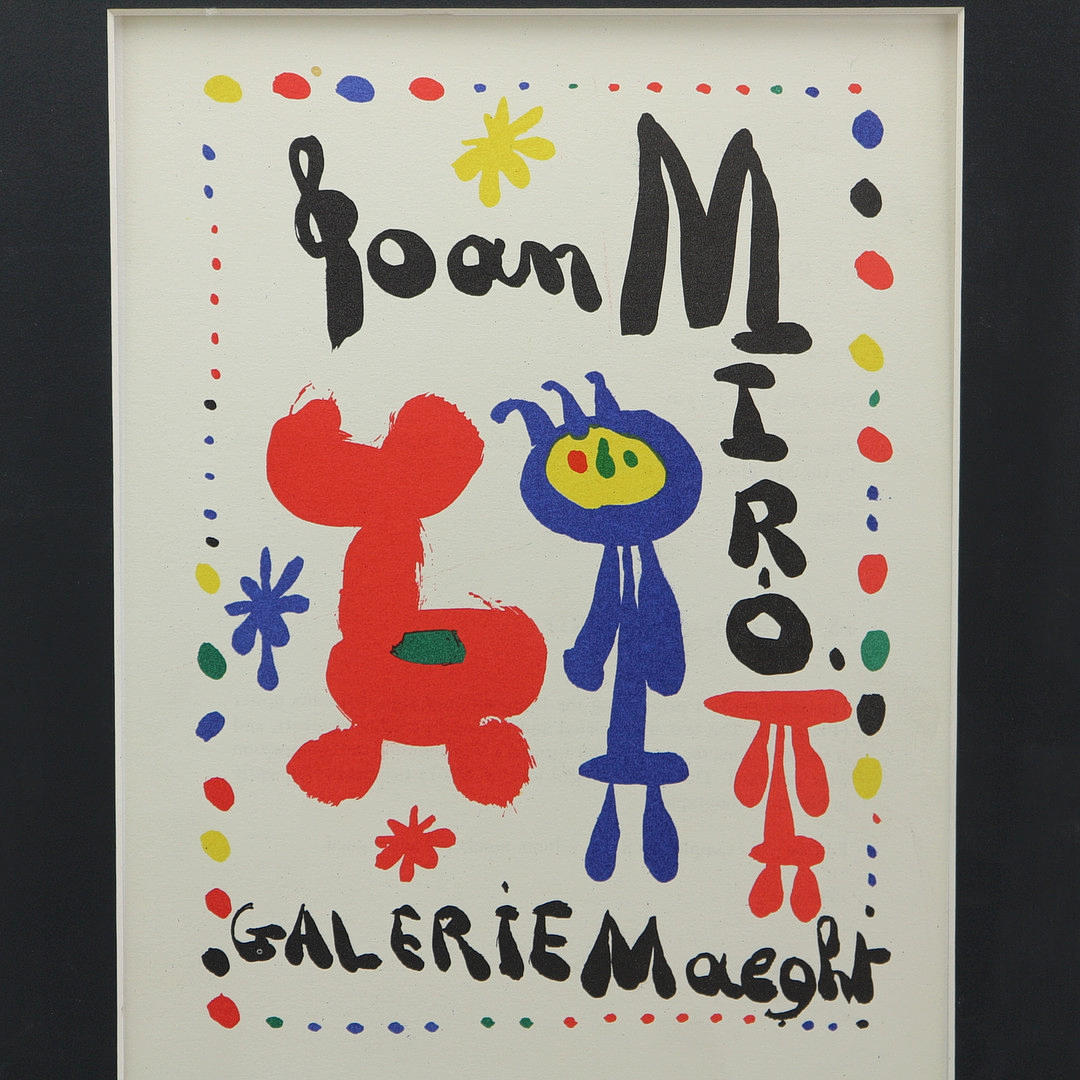 JOAN MIRO. LITOGRAFI ”UTSTÄLLNING AFFISCH”.