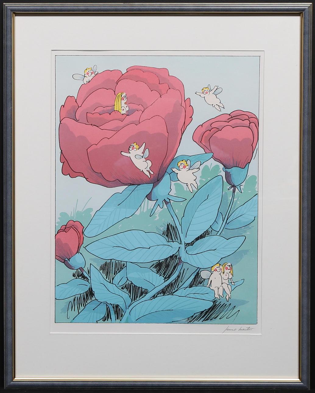 JANNE MARTIN. Graphic sheet, signed.