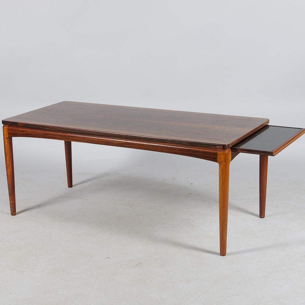 SOFFBORD med utdragsskiva, jakaranda/bakelit, 1960-tal.