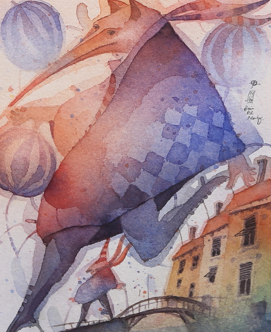 HEINER PETER NORBERG. Akvareller, 2 st, signerade.