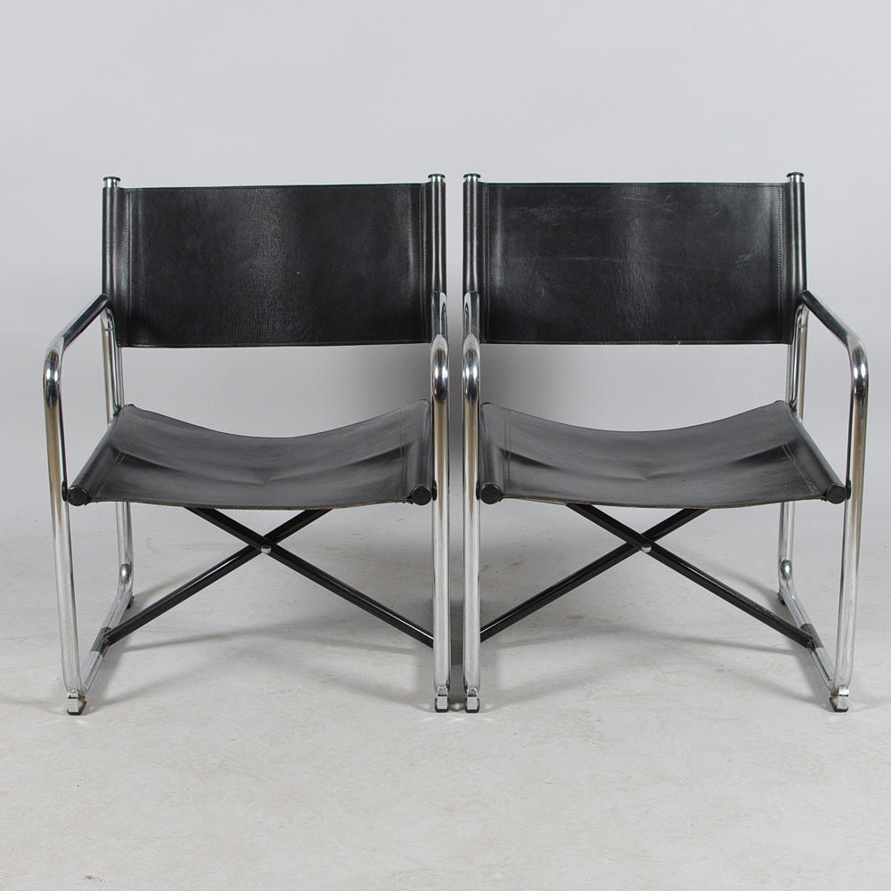 FÅTÖLJER, 1 par, "X-75", Börge Lindau & Bo Lindekrantz, för Lammhults.