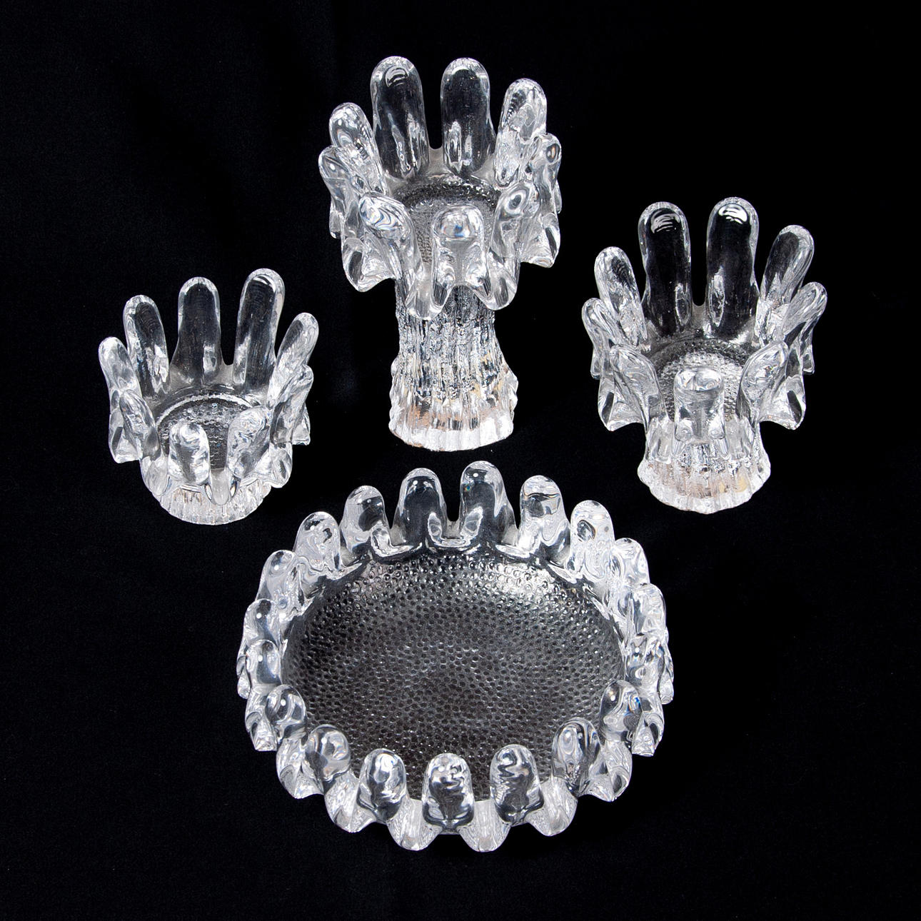 GÖRAN WÄRFF. 4 pieces "Sunflower" Kosta Boda.