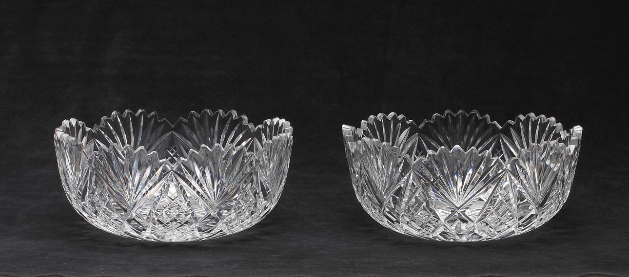 SKÅLAR, ett par, glas, 1900-tal.