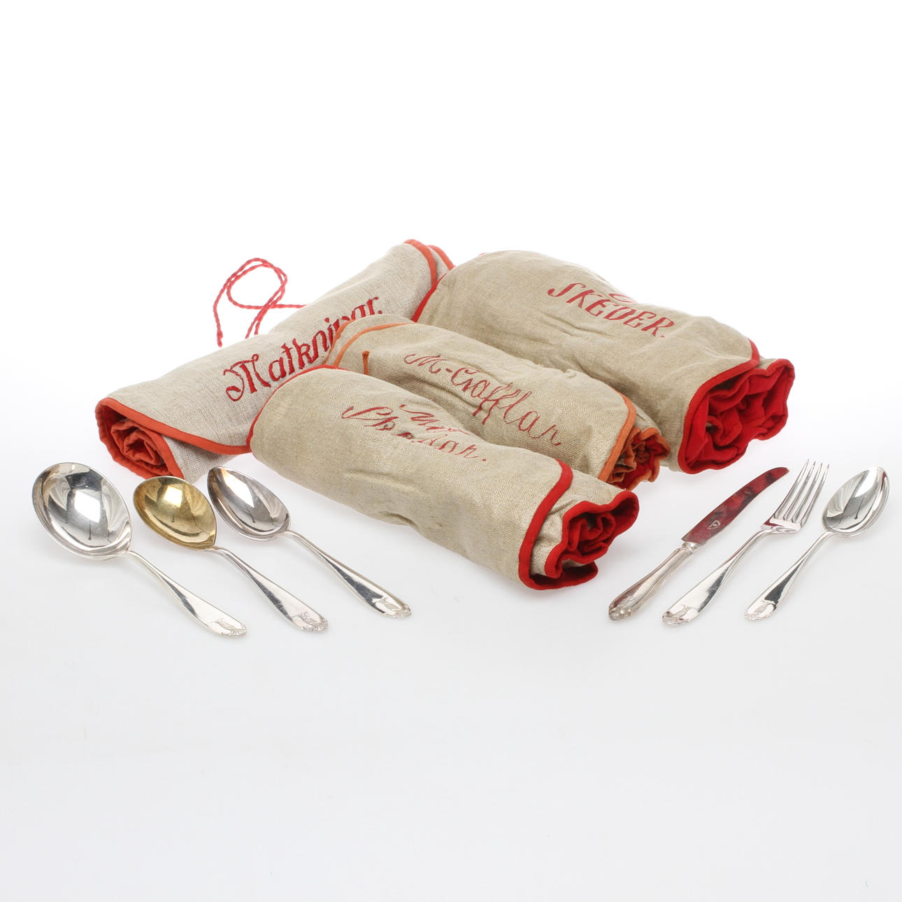 BESTICK, 44 delar, nysilver, "Vasa" GAB.