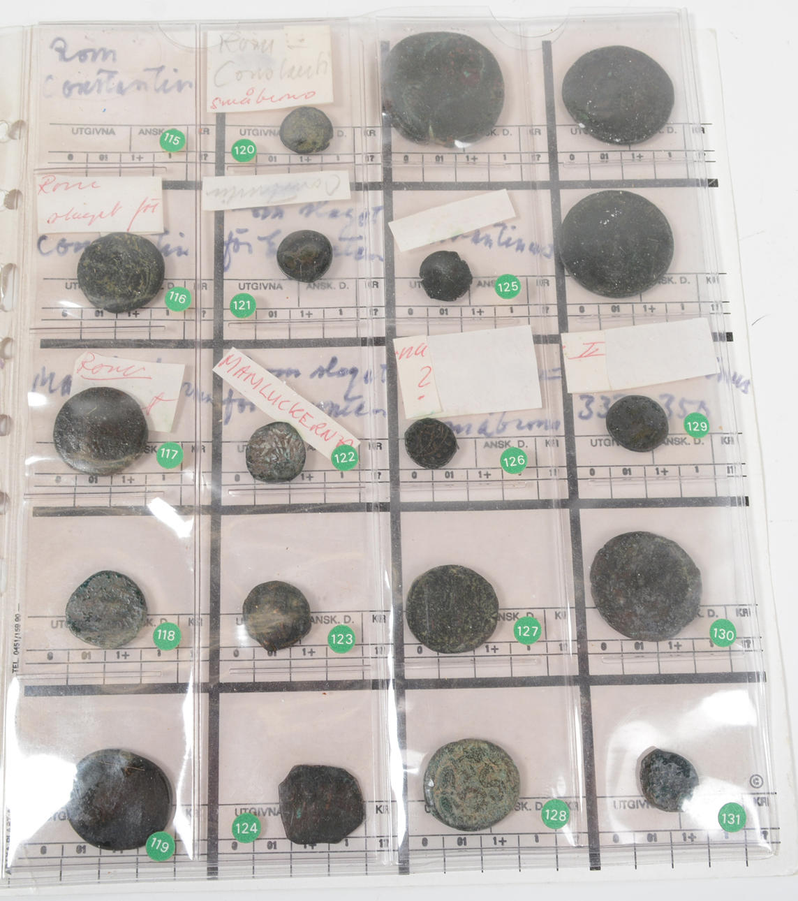 romerska mynt 19 st. Constantin, Egypten. mamluckerna.